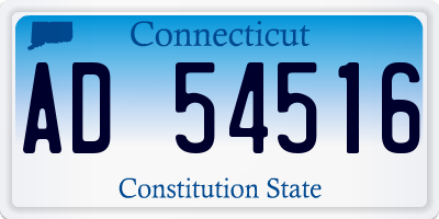 CT license plate AD54516