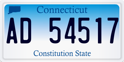 CT license plate AD54517