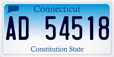 CT license plate AD54518
