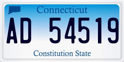 CT license plate AD54519