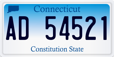 CT license plate AD54521
