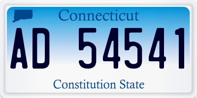 CT license plate AD54541
