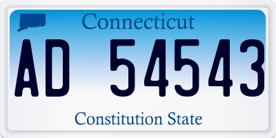 CT license plate AD54543