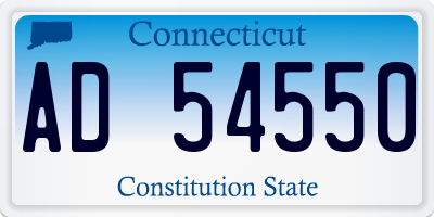 CT license plate AD54550