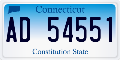 CT license plate AD54551