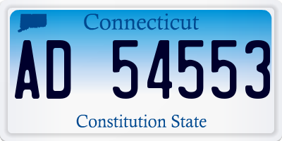 CT license plate AD54553