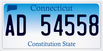 CT license plate AD54558
