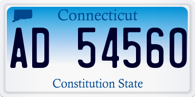 CT license plate AD54560