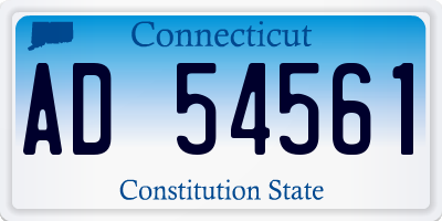 CT license plate AD54561
