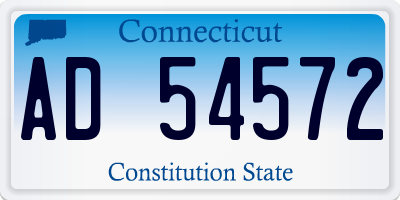 CT license plate AD54572