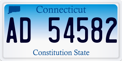 CT license plate AD54582
