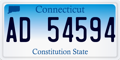 CT license plate AD54594