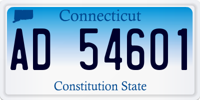 CT license plate AD54601