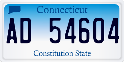 CT license plate AD54604