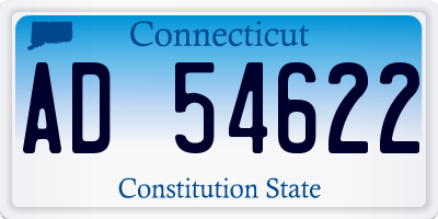 CT license plate AD54622