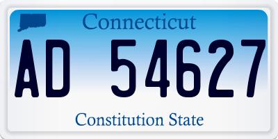 CT license plate AD54627