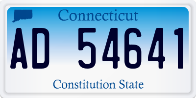 CT license plate AD54641