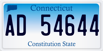 CT license plate AD54644