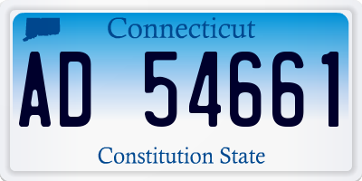 CT license plate AD54661