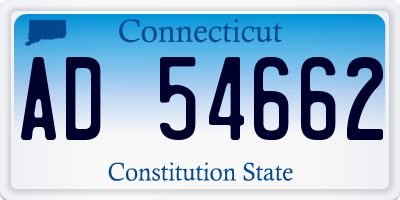 CT license plate AD54662