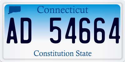 CT license plate AD54664