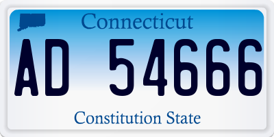 CT license plate AD54666