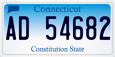 CT license plate AD54682