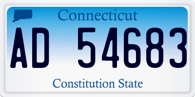 CT license plate AD54683