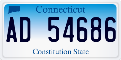 CT license plate AD54686