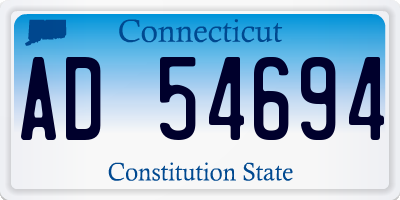 CT license plate AD54694