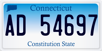 CT license plate AD54697