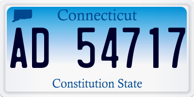 CT license plate AD54717
