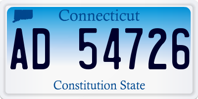 CT license plate AD54726