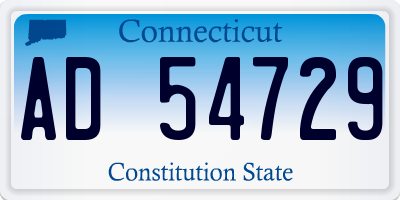 CT license plate AD54729
