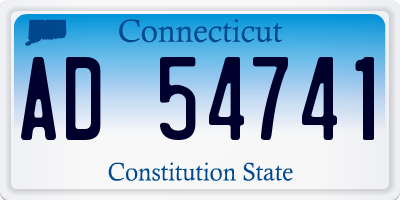CT license plate AD54741