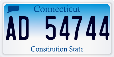 CT license plate AD54744