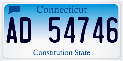 CT license plate AD54746