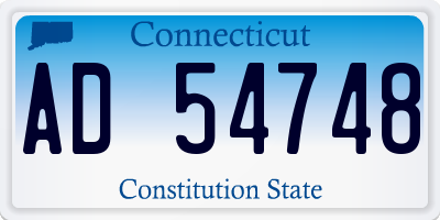 CT license plate AD54748