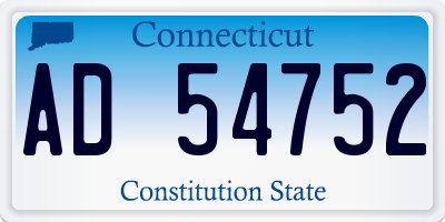 CT license plate AD54752