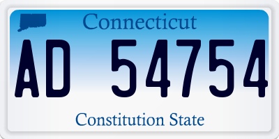 CT license plate AD54754