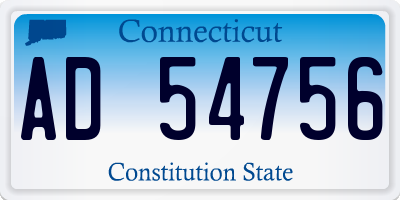 CT license plate AD54756