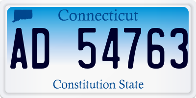 CT license plate AD54763