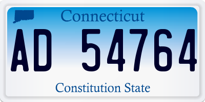 CT license plate AD54764