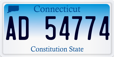 CT license plate AD54774