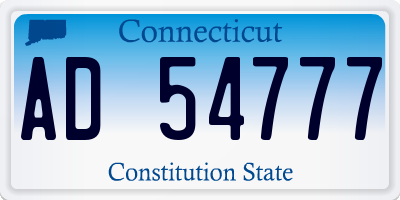 CT license plate AD54777
