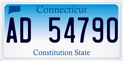 CT license plate AD54790