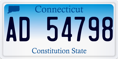 CT license plate AD54798