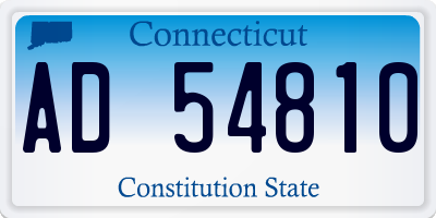 CT license plate AD54810