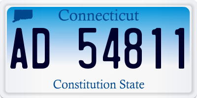 CT license plate AD54811