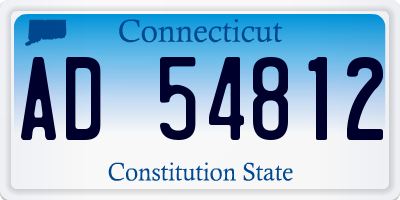 CT license plate AD54812